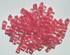 10 grams of 4x4mm Colorlined Opaque Red Miyuki Cubes